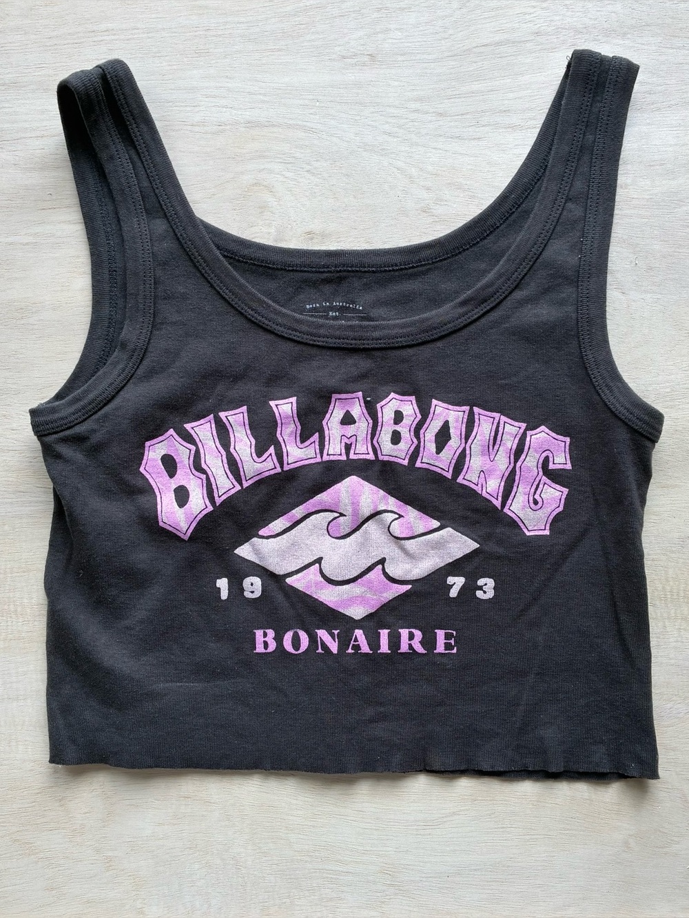 Billabong Bonaire Print Women's Tank Top Black Pink Cutoff Size
Large